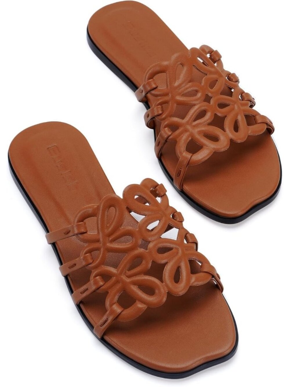 🆕Women's Brown Flat Sandals 2026 Luxury Open Toe Dressy Slip On Comfortable